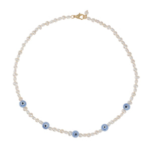 NEW! Evil Eye Pearl Choker by TALIS CHAINS