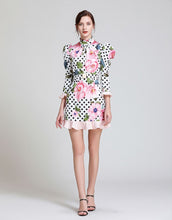 Load image into Gallery viewer, Dot To Dot Rose Mini Dress