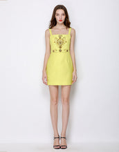 Load image into Gallery viewer, Sunshine Embellished Strappy Mini Dress