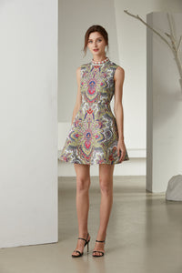 The Ornate bauble sleeveless skater dress