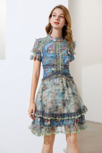 'Amore' Tirered mini dress
