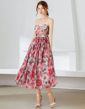 Load image into Gallery viewer, Faded rose bralette style midi dress