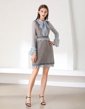 Load image into Gallery viewer, Blue bow Chic Mini dress