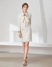 Load image into Gallery viewer, &quot;Pretty love&quot;  Cream tweed suit set