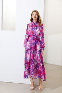 'The Parma Violets'  Floral maxi dress