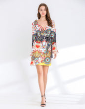 Load image into Gallery viewer, Heart Mosaic Wrap dress