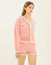 Load image into Gallery viewer, Shell- pink striped two piece set