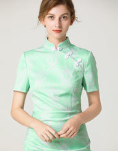 Load image into Gallery viewer, Mint Gathered Mini Dress