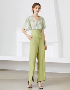 Green sleeves smart two piece set *WAS £145*