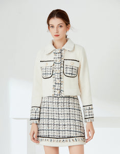 Checked tweed set