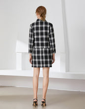 Load image into Gallery viewer, Black and white check two piece set