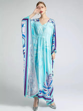 Load image into Gallery viewer, Oceanic Aqua Maxi dress