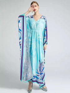 Oceanic Aqua Maxi dress