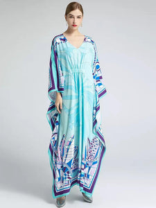 Oceanic Aqua Maxi dress