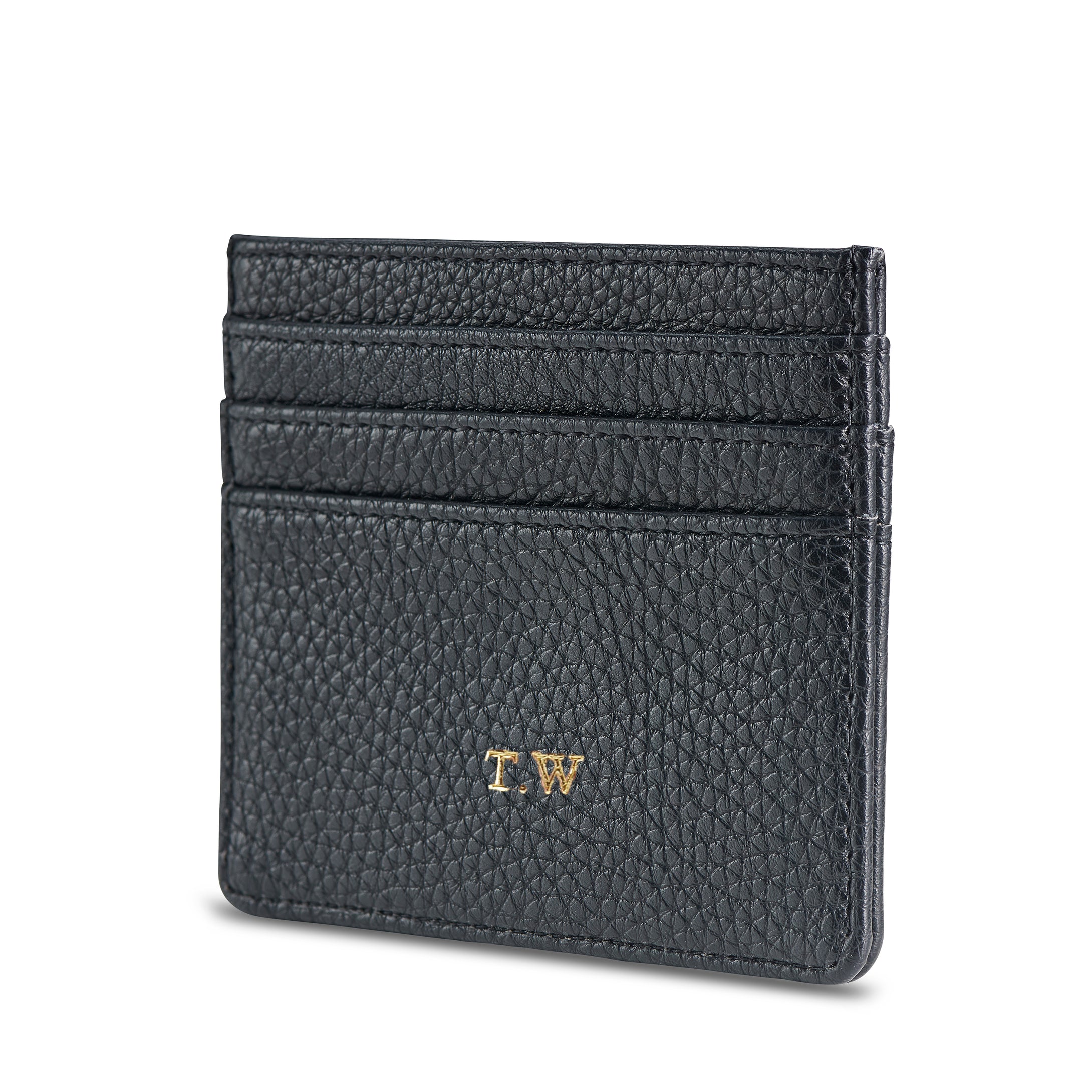 Black Vegan Leather Card Holder THREESIXFIVE