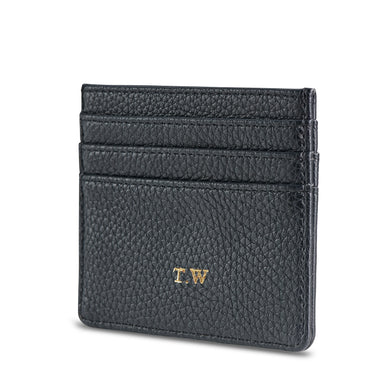 Black Vegan Leather Card Holder THREESIXFIVE