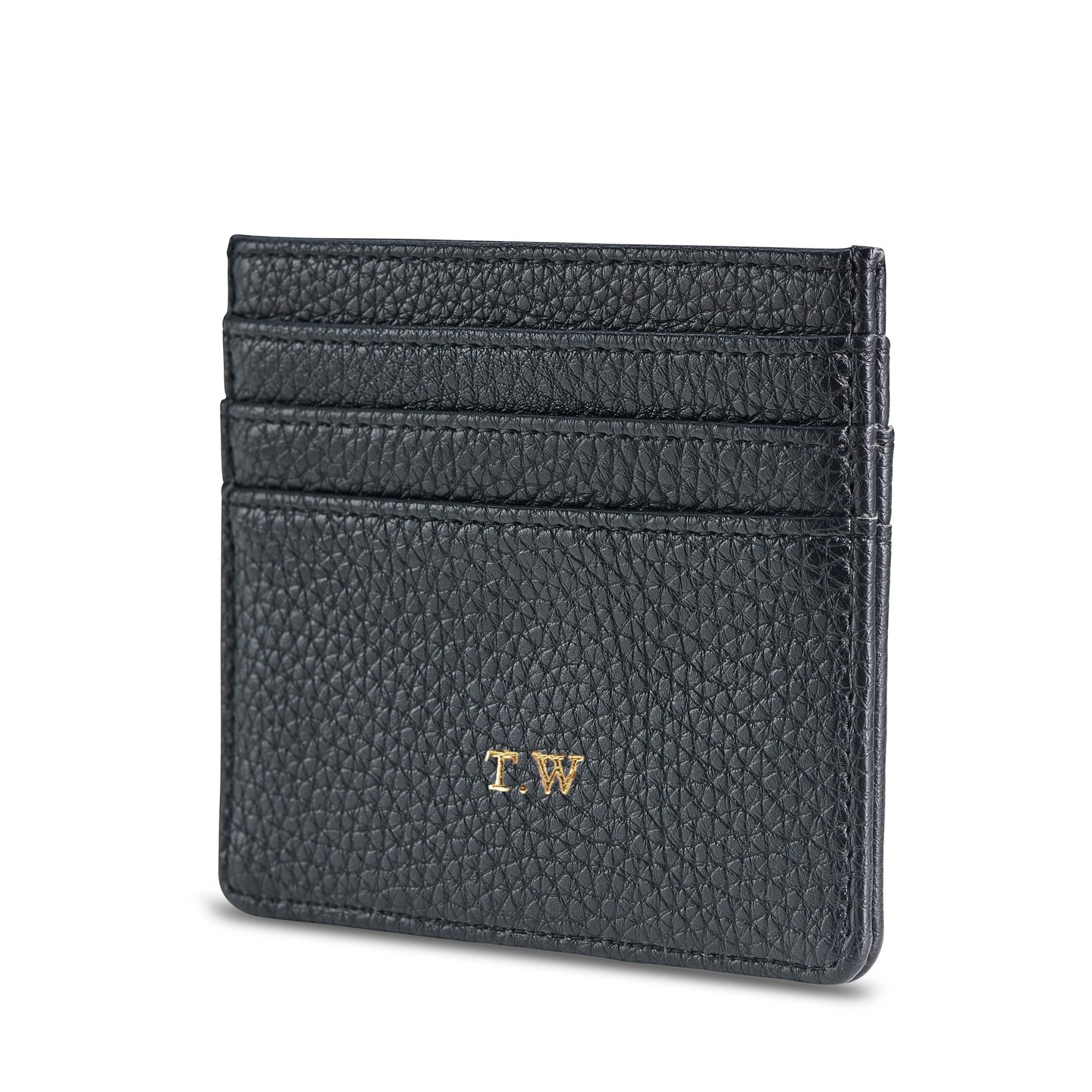 Black Vegan Leather Card Holder THREESIXFIVE