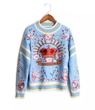 Load image into Gallery viewer, Crown of Love sky blue jumper