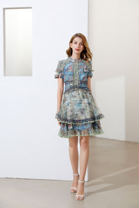 'Amore' Tirered mini dress