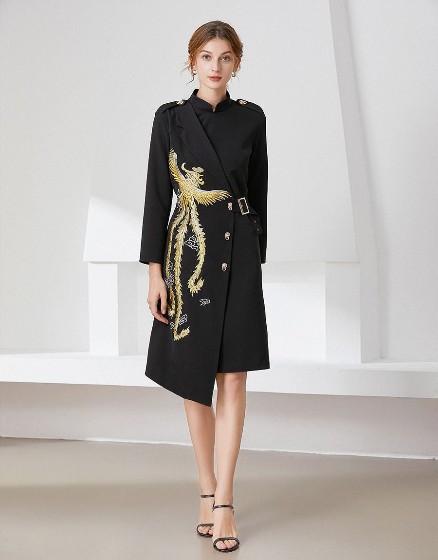 Gold Phoenix Blazer Dress