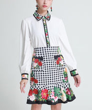 Load image into Gallery viewer, Checkerboard flowers two piece set *WAS £125*