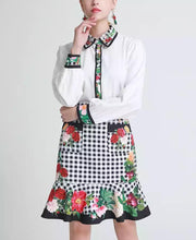 Load image into Gallery viewer, Checkerboard flowers two piece set *WAS £125*