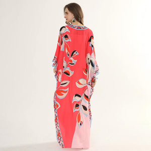Coral Leaf Maxi dress
