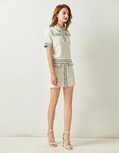 Load image into Gallery viewer, Black and white cubed tennis knitted twosie set