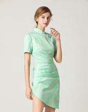 Load image into Gallery viewer, Mint Gathered Mini Dress