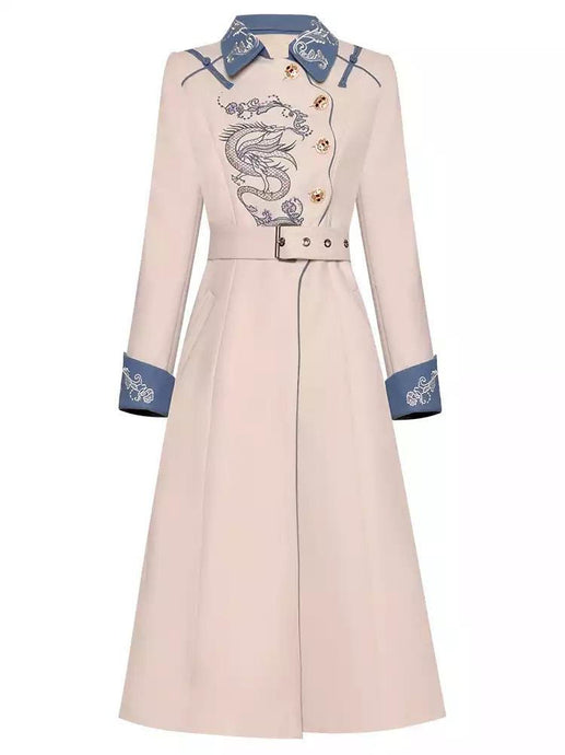 Dragon White Military Coat