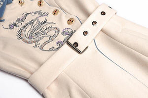 Dragon White Military Coat