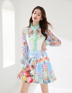 *NEW Humming bird and flowers two piece set