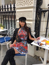 Load image into Gallery viewer, Halter Neck Folk Print Dress