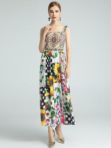 The fun fair floral midi dress