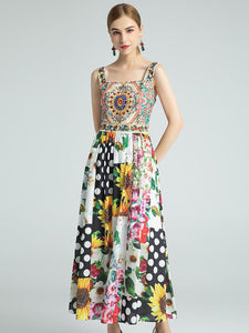 The fun fair floral midi dress