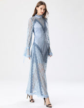 Load image into Gallery viewer, Elegant Light blue lace slip maxi dress *WAS £180*