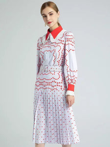 Red Heart polka print two piece set *WAS £150*