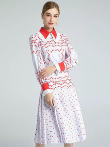 Red Heart polka print two piece set *WAS £150*