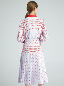 Red Heart polka print two piece set *WAS £150*