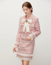 Load image into Gallery viewer, Red and white speckled tweed set *SAMPLE SALE*