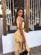 Load image into Gallery viewer, Mellow In Yellow Dotty Tiered Dress *WAS £145*