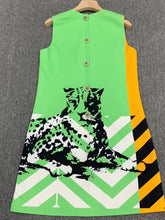 Load image into Gallery viewer, Lovely leopard colour block sleeveless dress