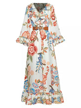 Load image into Gallery viewer, Free spirit maxi dress with frills