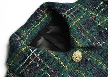Load image into Gallery viewer, Green and navy tweed set