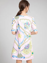 Load image into Gallery viewer, Fan and tassel short sleeve dress
