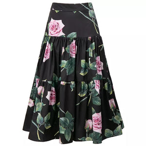 Wild Rose black tiered maxi skirt *WAS £125*