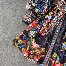 Load image into Gallery viewer, Evening blooms mini dress with belt