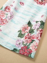 Load image into Gallery viewer, Floating roses short sleeved mini dress
