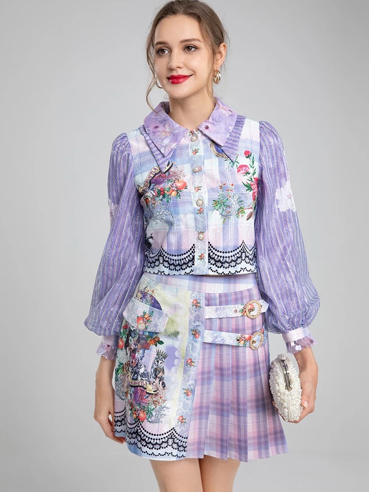 Lilac imagination two piece set