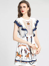 Load image into Gallery viewer, Horse show frilled mini dress